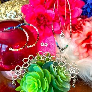 Brighton PALETTE NO 25 & Infinity Flower 2 necklace 2 earrings Bracelet RARE